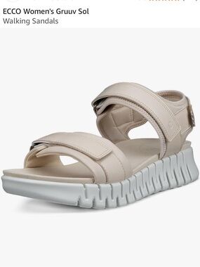 NIB ECCO Women's Gruuv Sol Sandal - Limestone